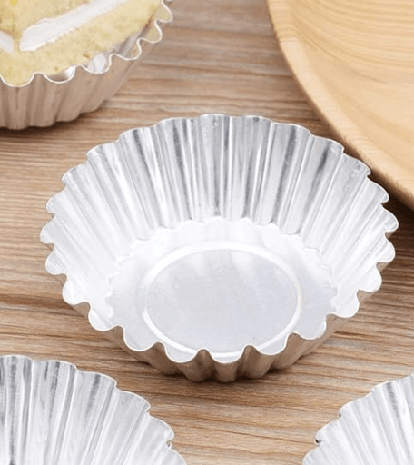 cup cake 6 piece set Tart Mold Aluminum Alloy Cake Mold Square Non Stick Cupcake Muffin Baking Cup Jelly Cake Molds Baking Tool Silver - Image 3